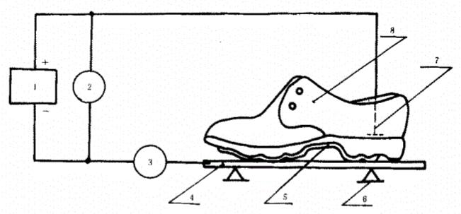 防静电鞋、导电鞋电阻值丈量电路